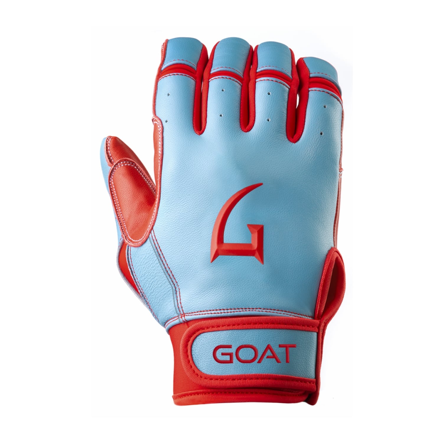 Legacy Series Short Cuff Electric Blue and Red Batting Gloves
