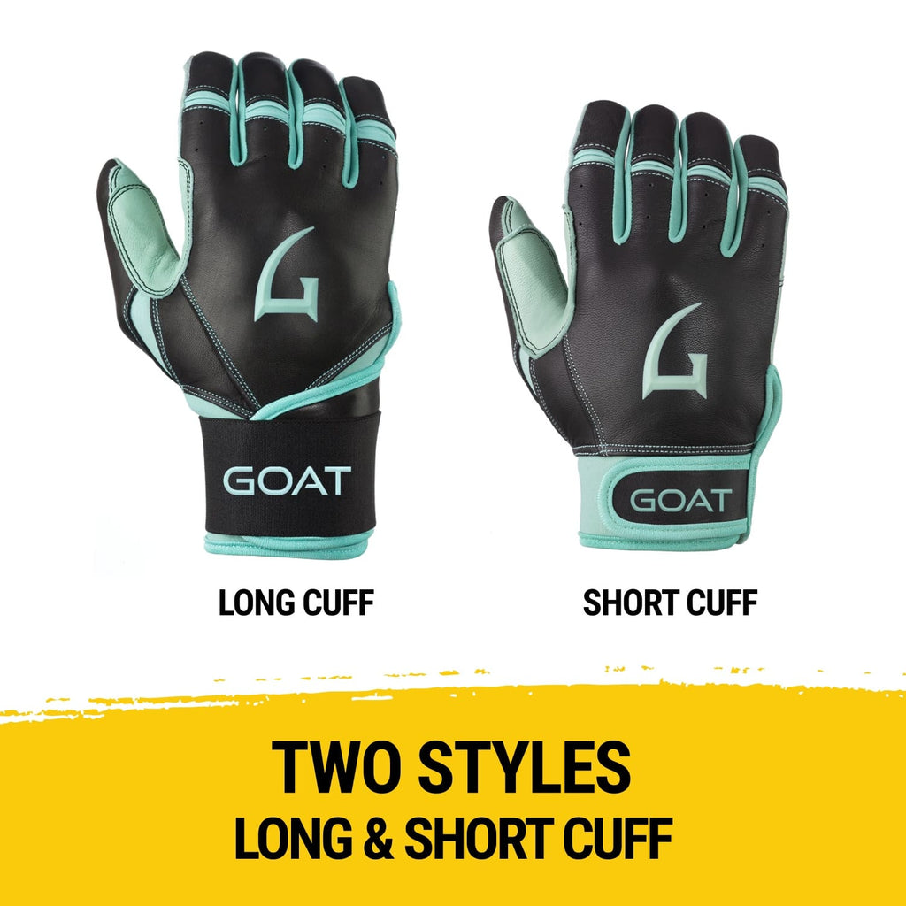 Origin Series Short Cuff Black and Mint Batting Gloves