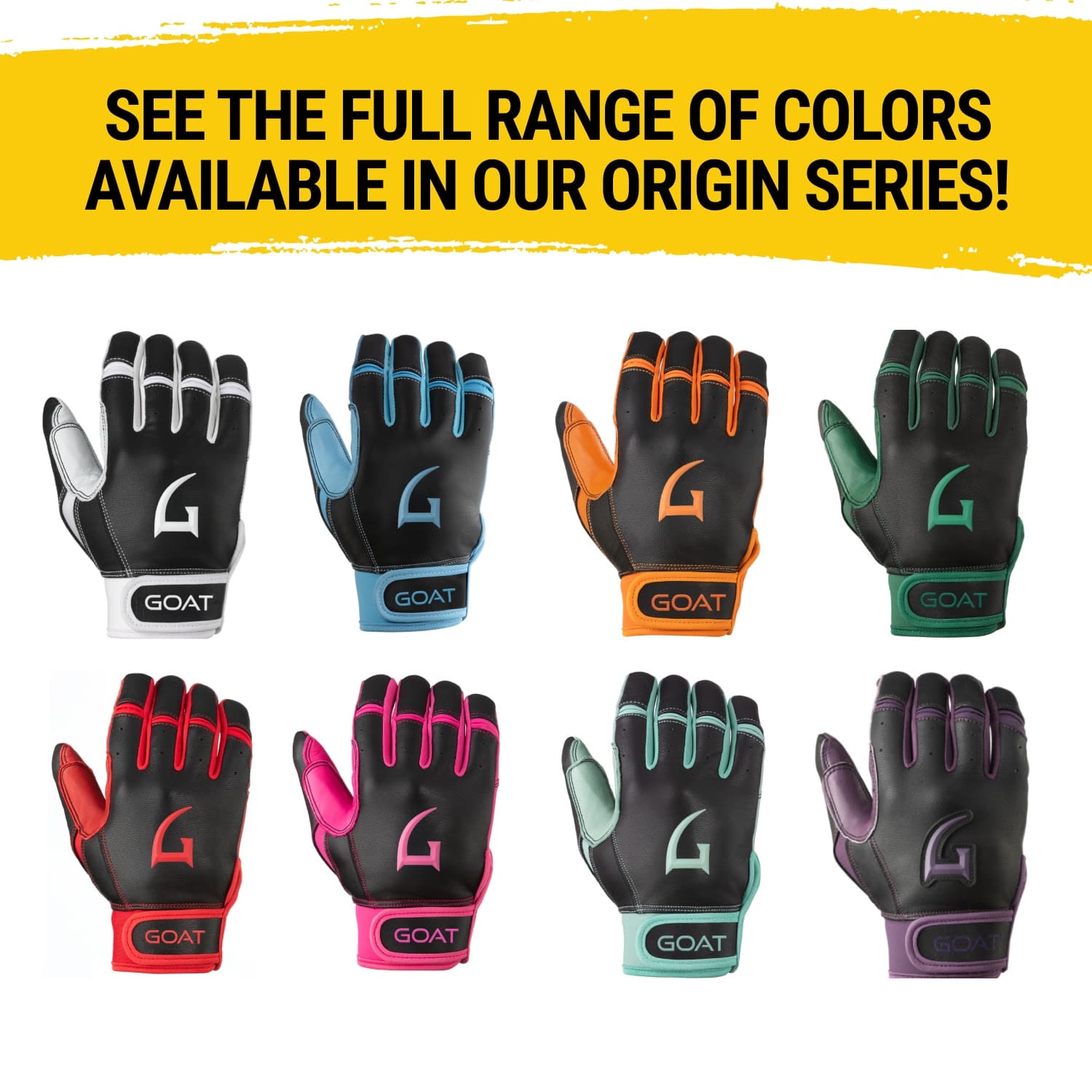 Origin Series Short Cuff Black and Mint Batting Gloves