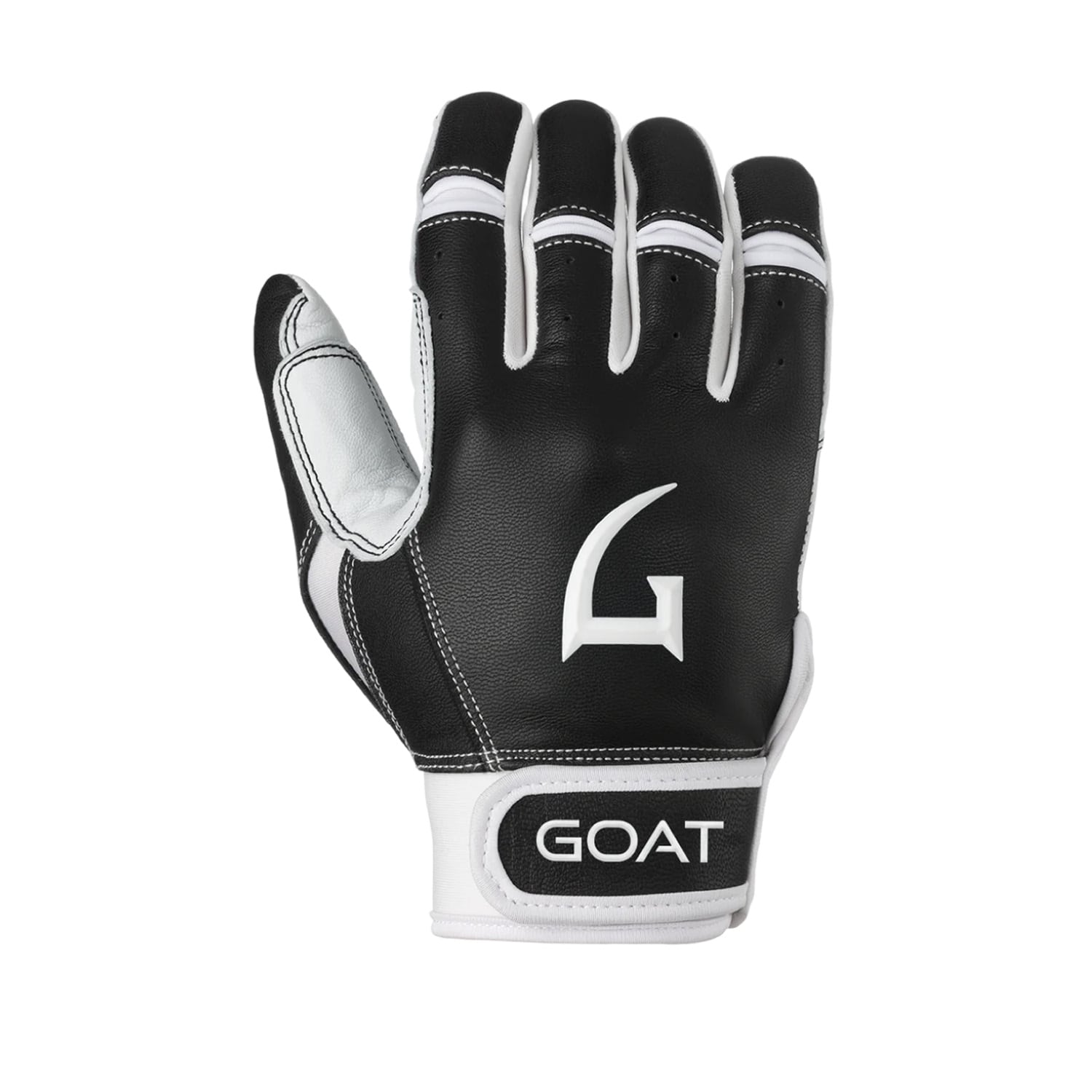 Origin Series Short Cuff Black and White Batting Gloves