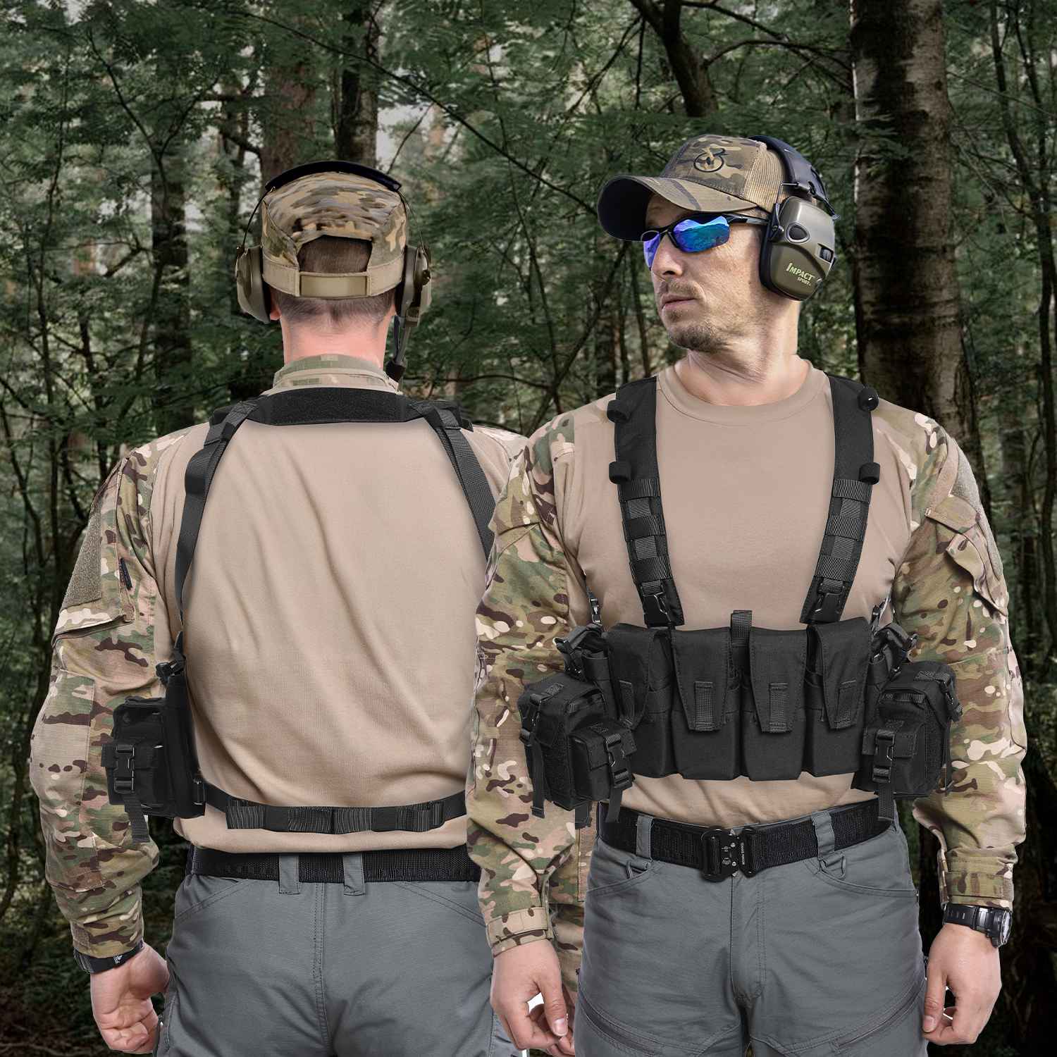 Votagoo Tactical Chest Rig with 5.56/7.62 Magazine Pouches & Detachable MOLLE System