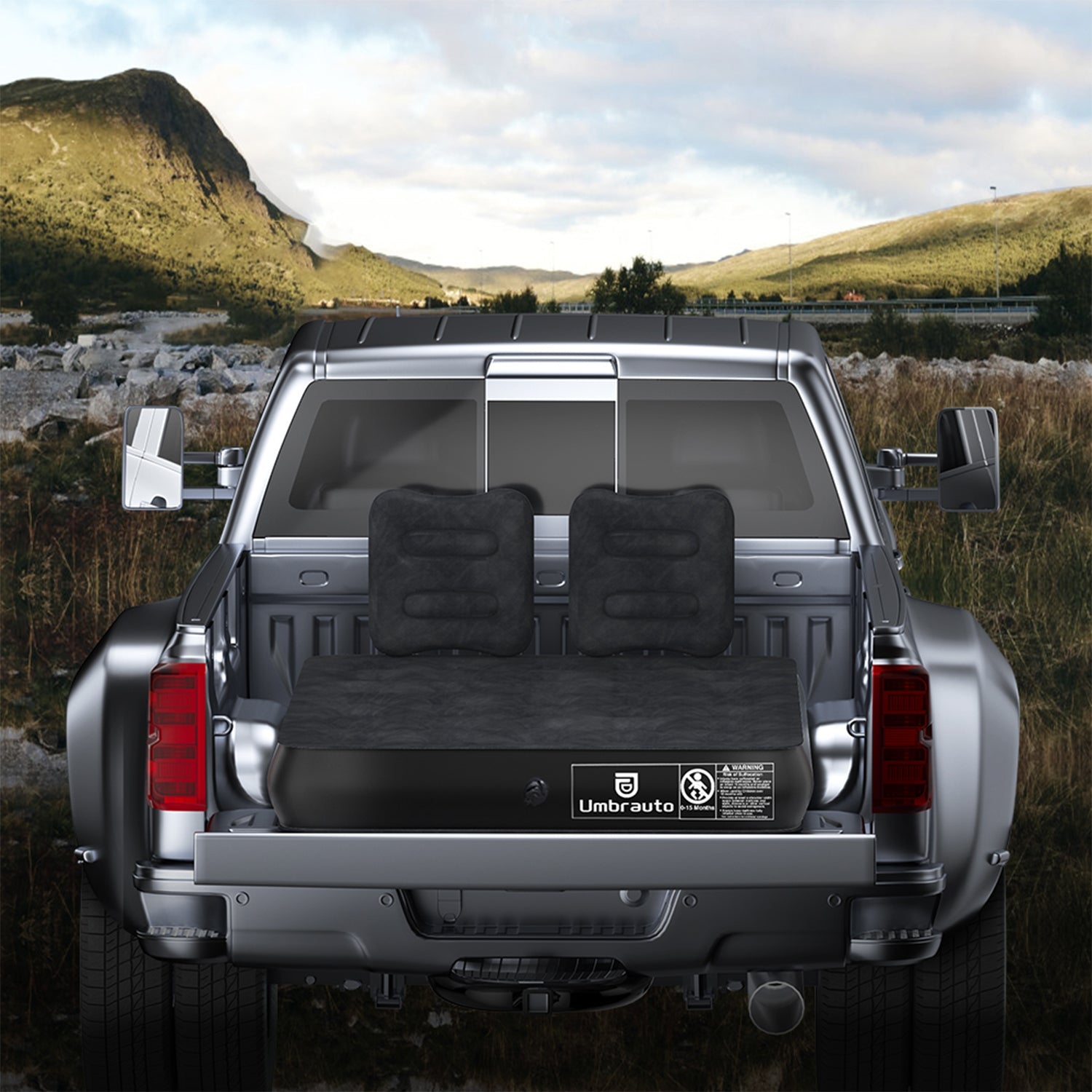 Umbrauto 5.5-6.5 ft Square Truck Bed Air Mattress with Wireless Rechargeable Pump Inflatable Full Size Pickup  Air Mattress