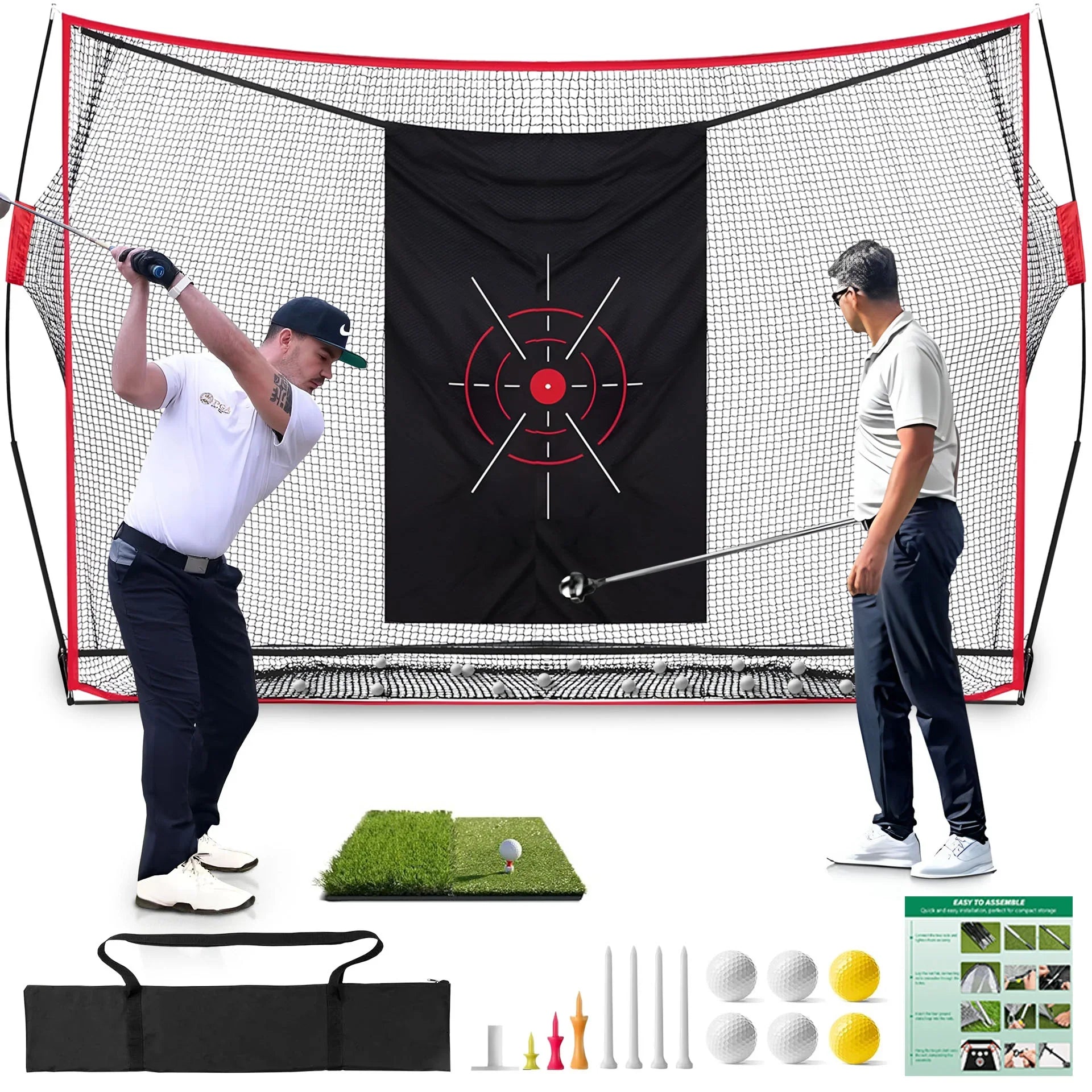 Swing Rex Pro Golf Net for Backyard – Heavy Duty Golf Practice Net