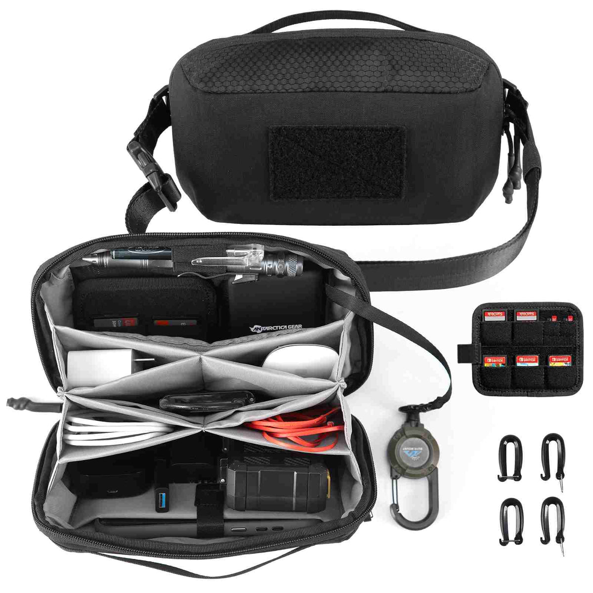 Votagoo Electronic Organizer Accessory Tech Pouch for MacBook Charger, Cord Organizer Travel Storage Bag
