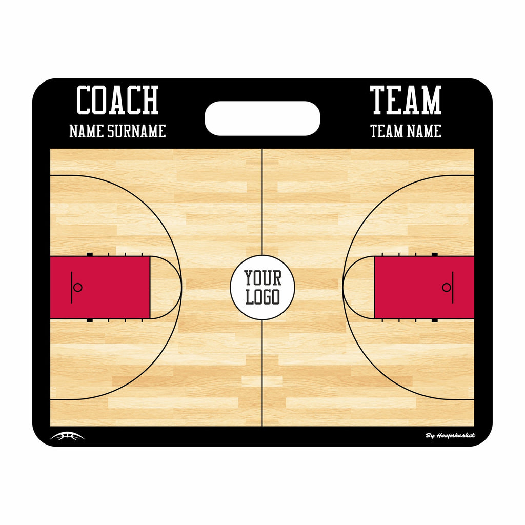Custom High School Basketball Coaching Board 22 x 17.5 in (Magnetic)