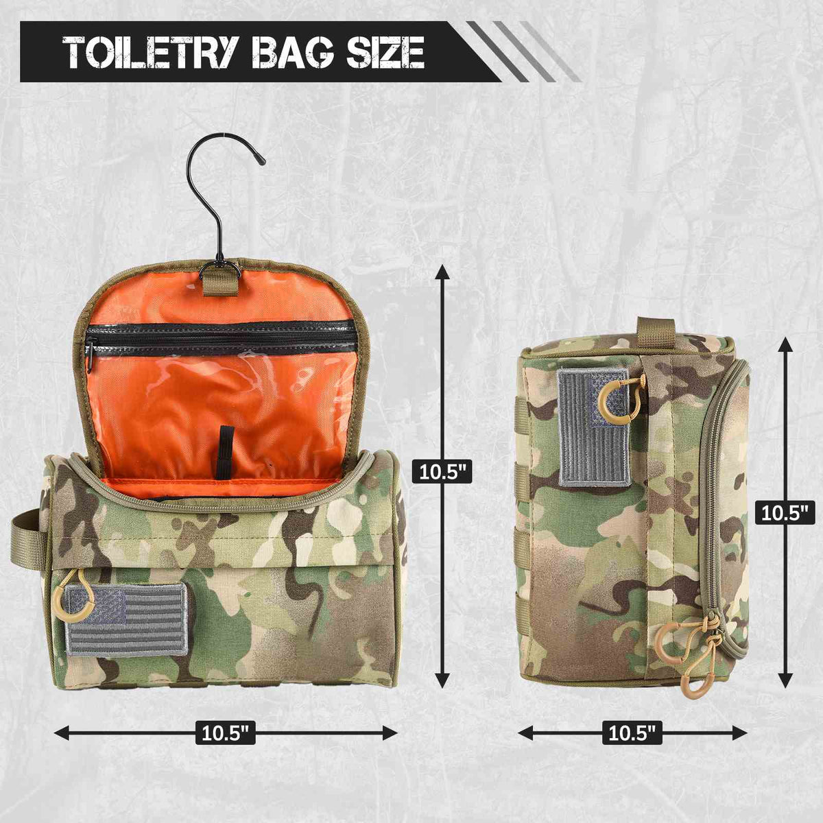 Votagoo Portable Tactical Cosmetic Organizer Pouch Nylon Hanging Makeup Storage