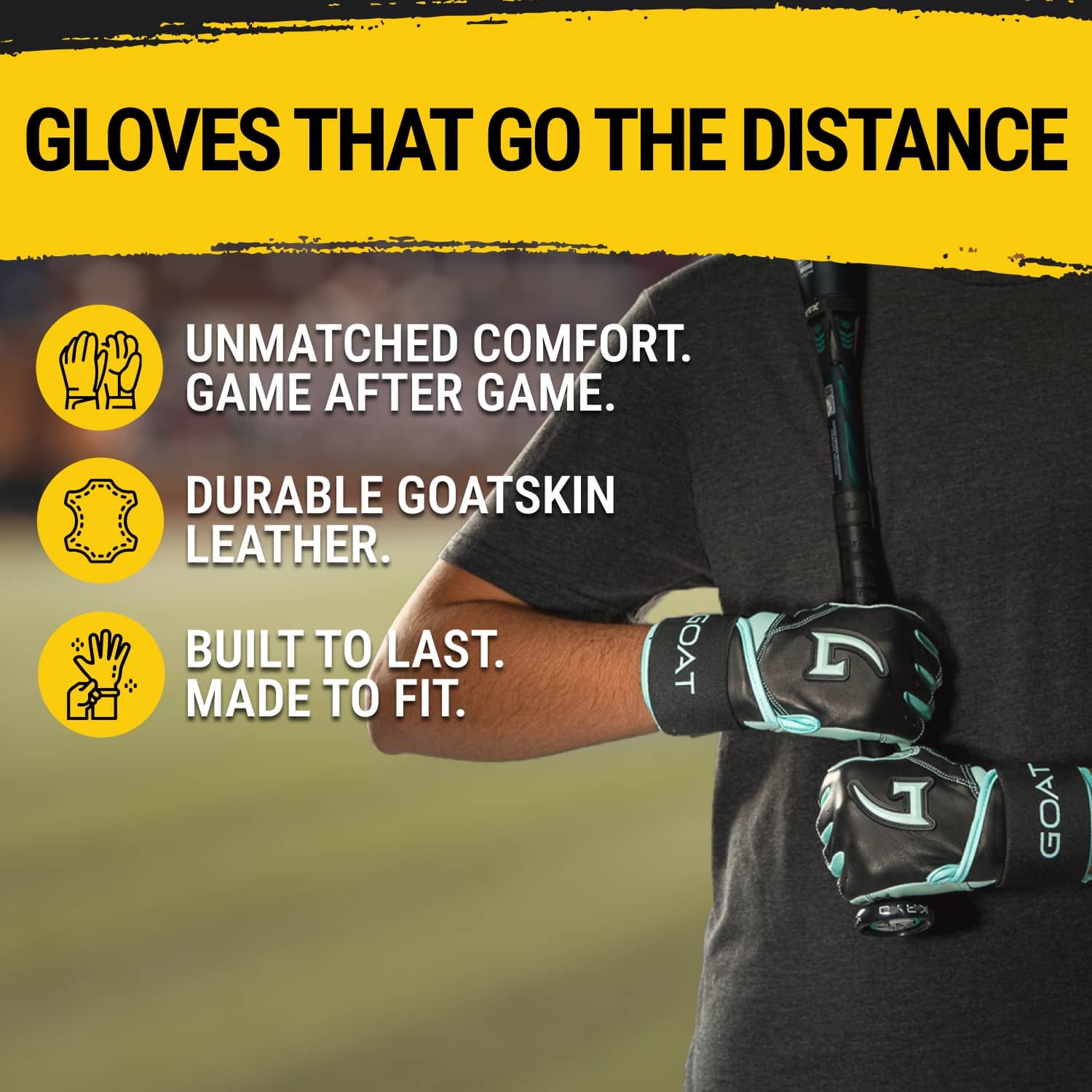 Origin Series Long Cuff Black and Mint Batting Gloves