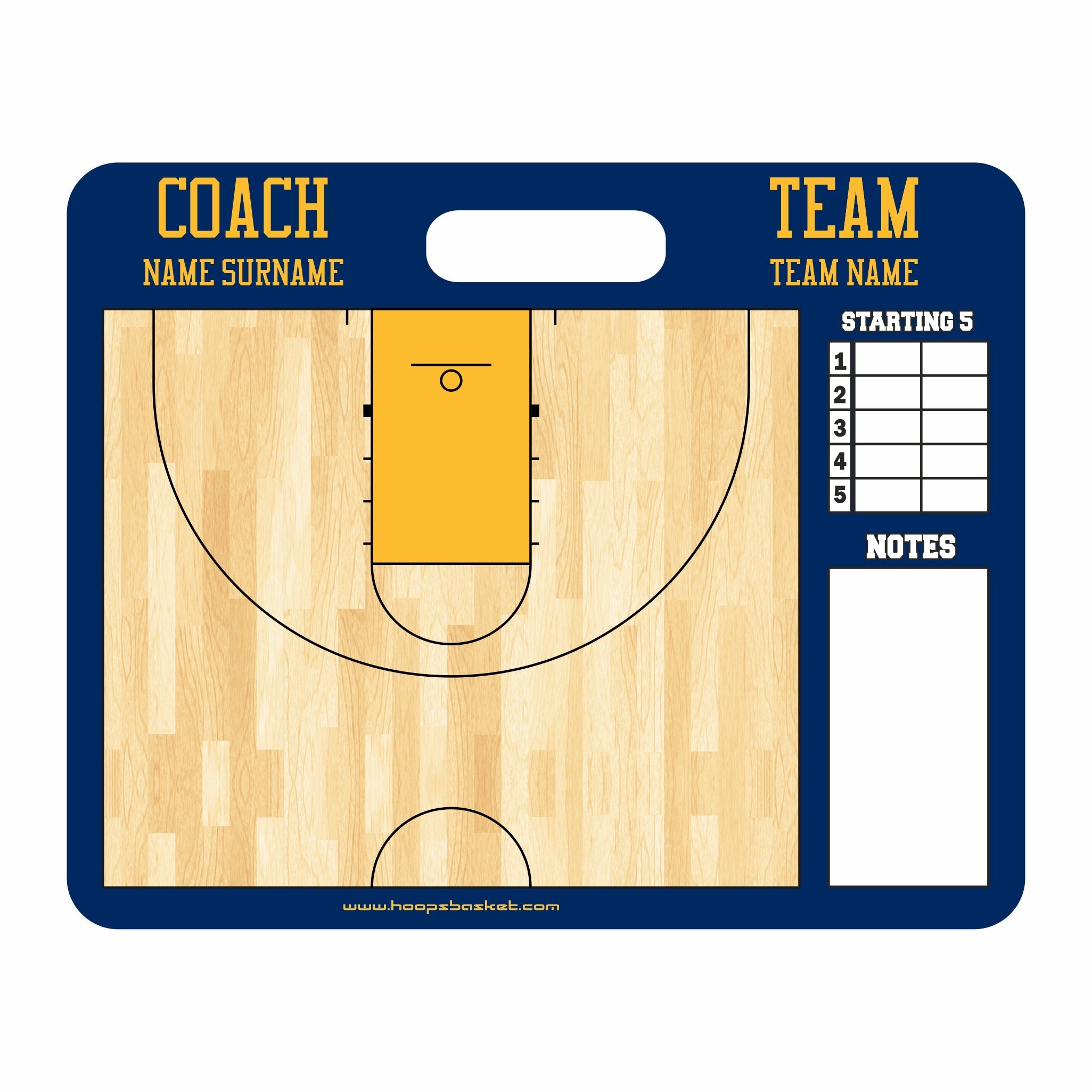Custom Women's NCAA Basketball Coaching Board 15.7 x 12.6 in (Magnetic)