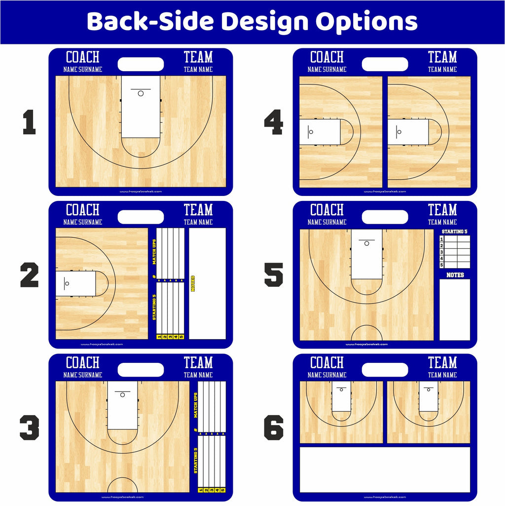 Custom Men's NCAA Basketball Coaching Board 22 x 17.5 in (Magnetic)