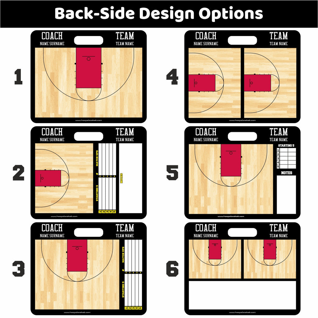 Custom High School Basketball Coaching Board 22 x 17.5 in (Magnetic)