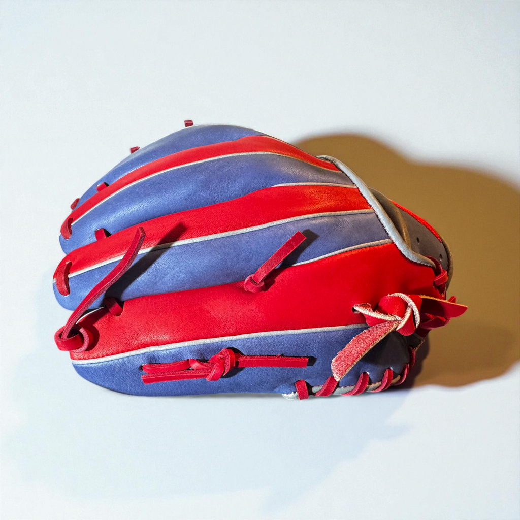Custom Emery Glove | 11.5" I-Web | Red/Blue/Grey | PURSUE MASTERY! | FREE SHIP