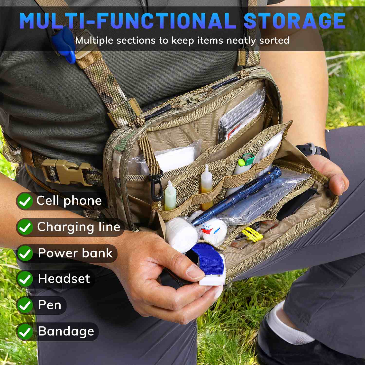 Votagoo Tactical Lightweight Running Hydration Vest with 2L Water Bladder Bag