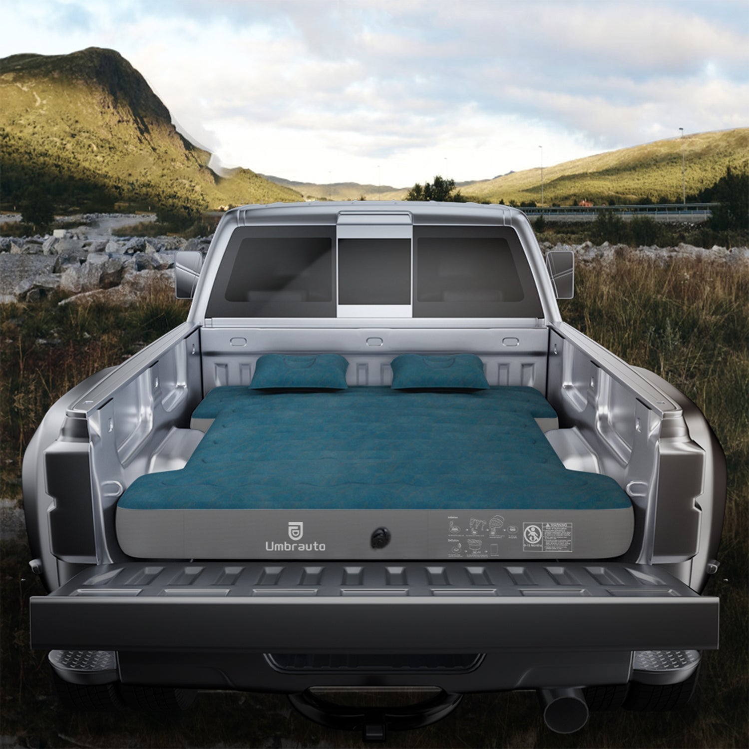 Umbrauto 5.5-5.8 FT Short Truck Bed Air Mattress 1.0 ,Teal