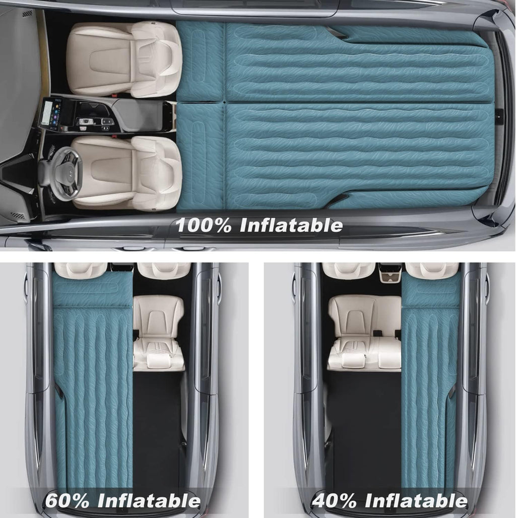 Umbrauto 63in Extended SUV Mattress Quick Inflate, Includes Pump & 2 Pillows£¬Teal