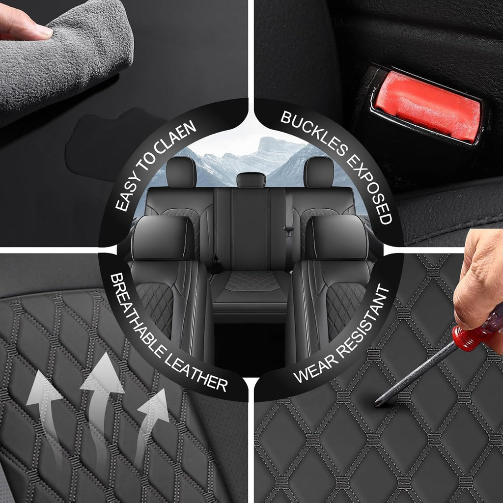Umbrauto Truck Seat Covers for Silverado/Sierra,Black