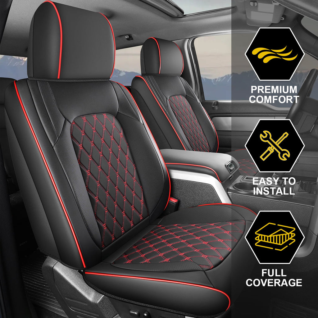 Umbrauto Truck Seat Cover Fit for  Silverado/Sierra,Red