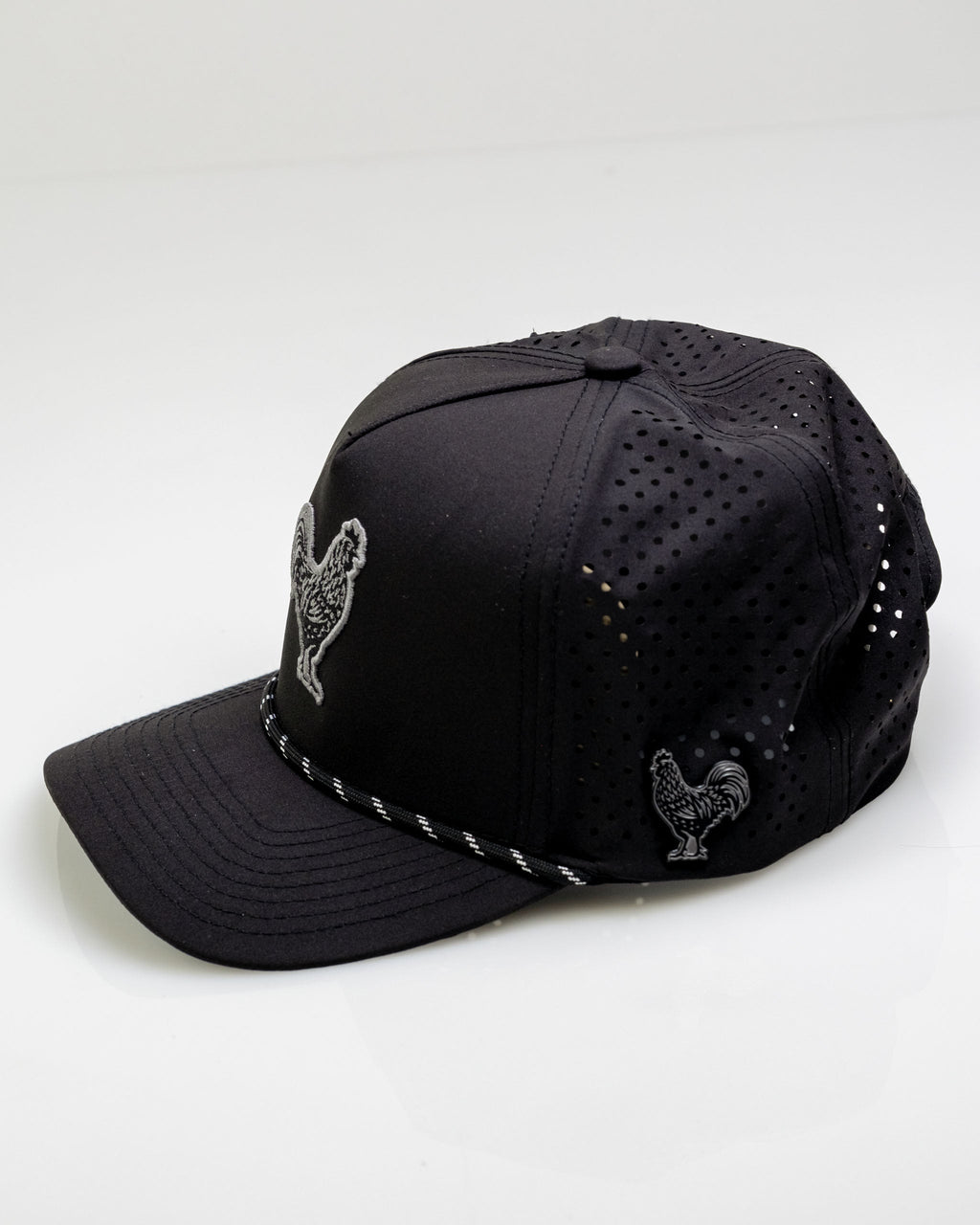 Black Cock Black - Perforated Rope Hat