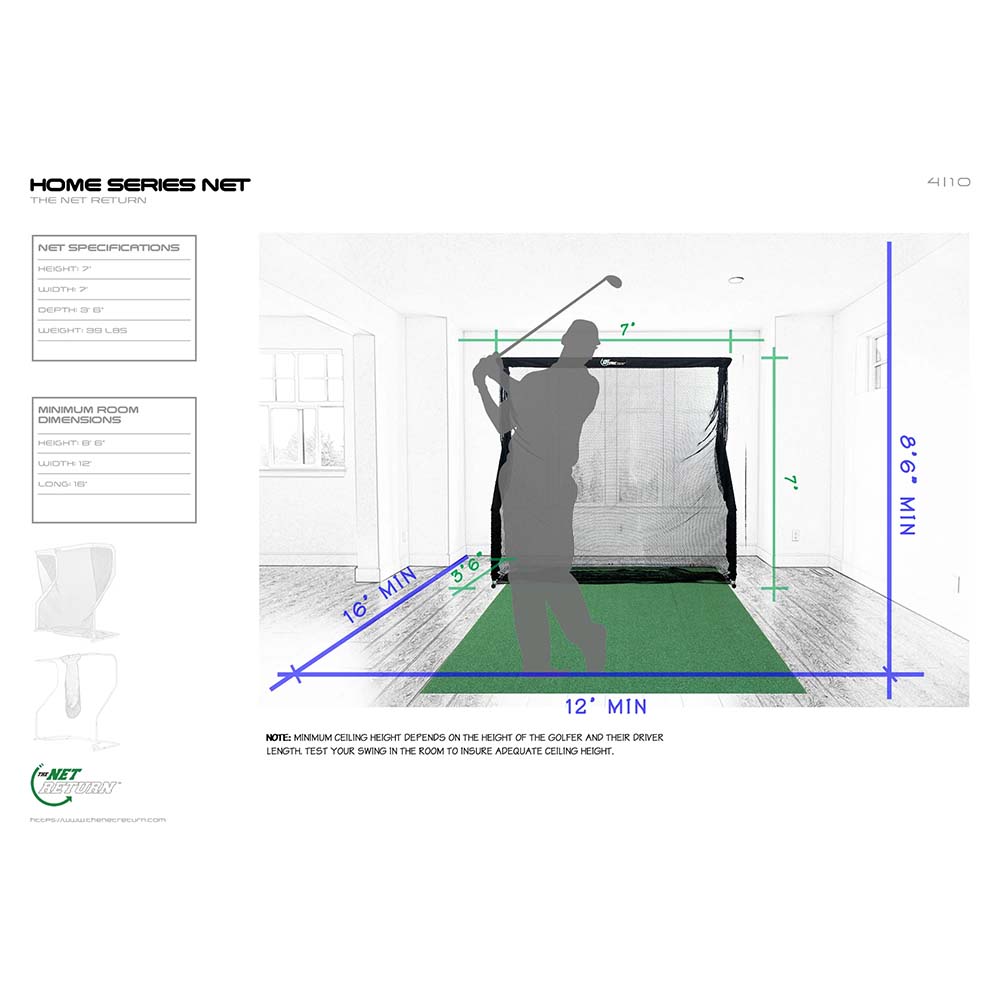 Home Series V2 7ft x 7ft Golf Net by The Net Return