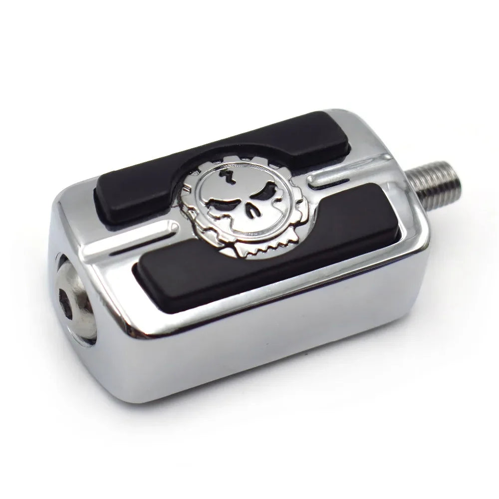Motorcycel Parts Chrome Skull Shifter Shift Foot Peg For Harley Chopper Touring Cruiser Custom