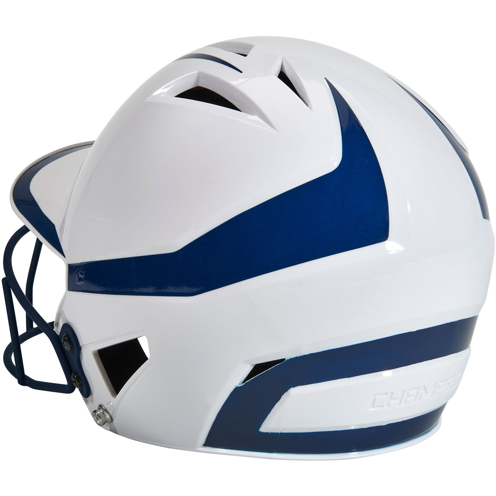 CHAMPRO FASTPITCH TWO-TONE SOFTBALL HELMET WITH MASK