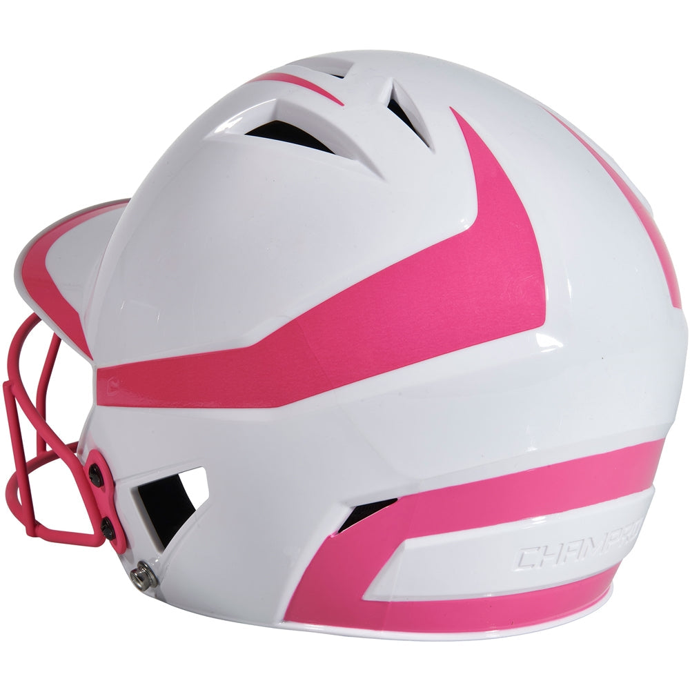 CHAMPRO FASTPITCH TWO-TONE SOFTBALL HELMET WITH MASK