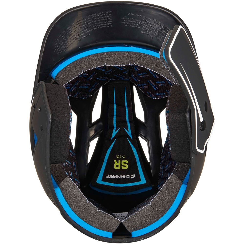 CHAMPRO BASEBALL HX LEGEND PLUS 2-TONE BSBLL HELMET WITH FLAP