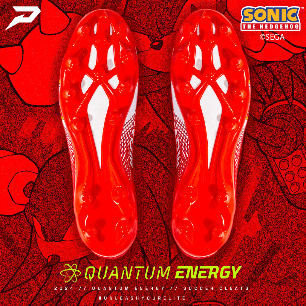 Knuckles the Echidna Flag Football Cleats - Quantum Energy by Phenom Elite