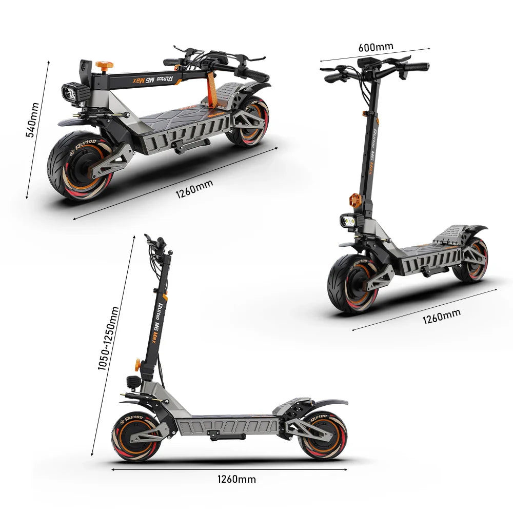 eBike Boys M6Max Dual Motor Scooter - 5600W, 60V, Fast Charging