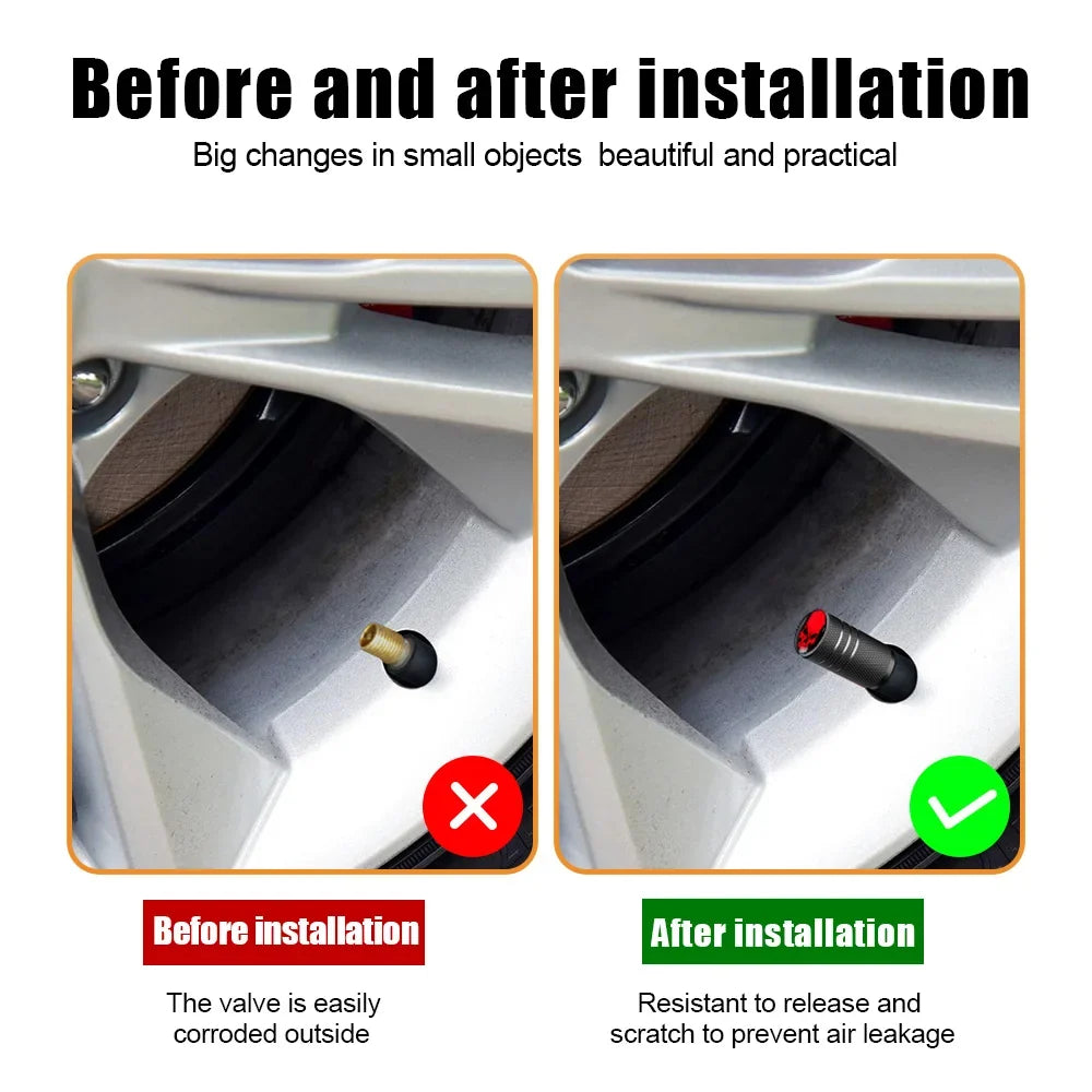 4PCS  Valve Stem Caps