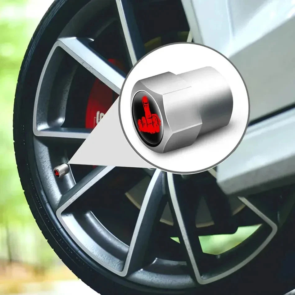 4PCS Aluminium Valve Stem Caps