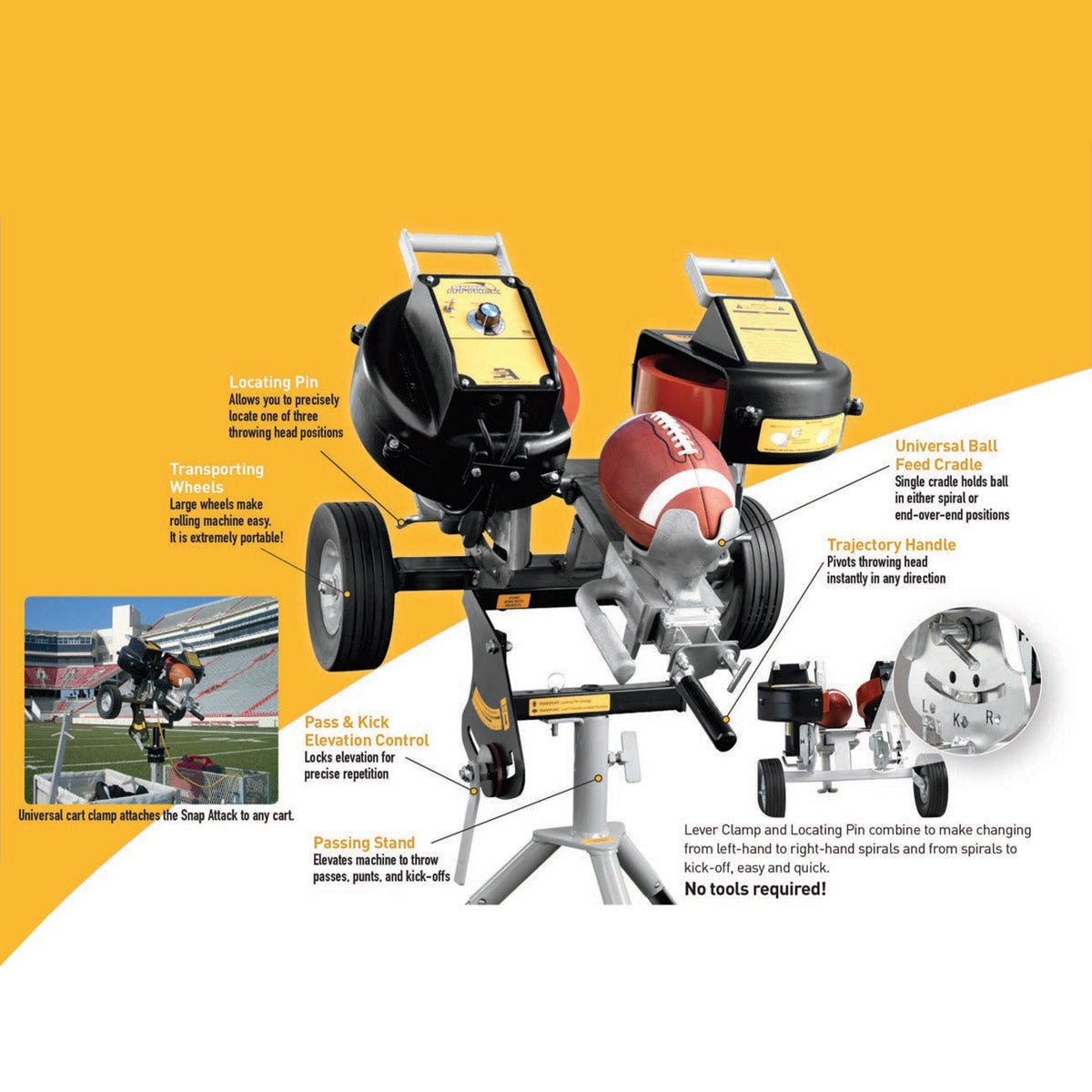 Sports Attack Snap Attack Football Throwing Machine