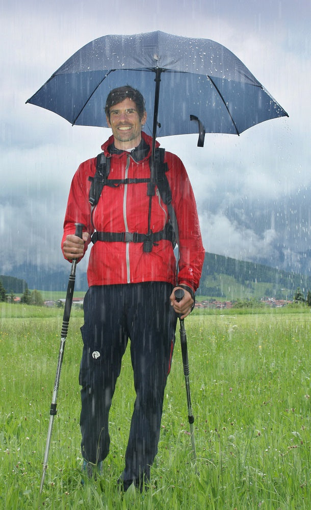 Swing Handsfree Trekking Umbrella – Adjustable Telescopic Shaft, Hands-Free Backpack Attachment, Nearly Unbreakable Windproof Frame, UPF 50+ Sun Protection