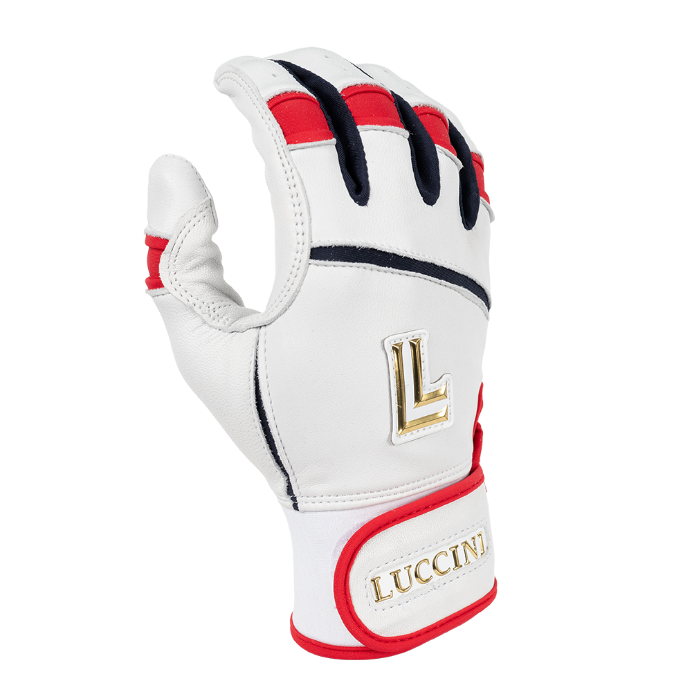 Batting Gloves - Americana Series - White/Red/Navy