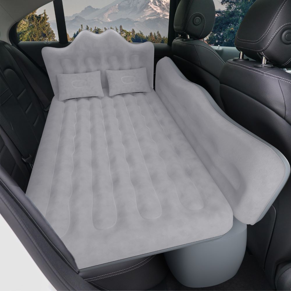 Umbrauto 29.53in/75cm Wide Car Air Mattress Inflatable SUV, Truck & Van Back Seat Camping Bed with Pump & Pillows, Gray