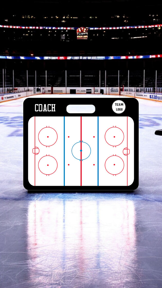 Custom Ice Hockey Magnetic Coaching Board 15.7'' x 12.6'' / 40 x 32 cm