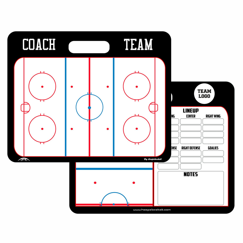 Custom Ice Hockey Magnetic Coaching Board 11.4'' x 9.4'' / 29 cm x 24 cm