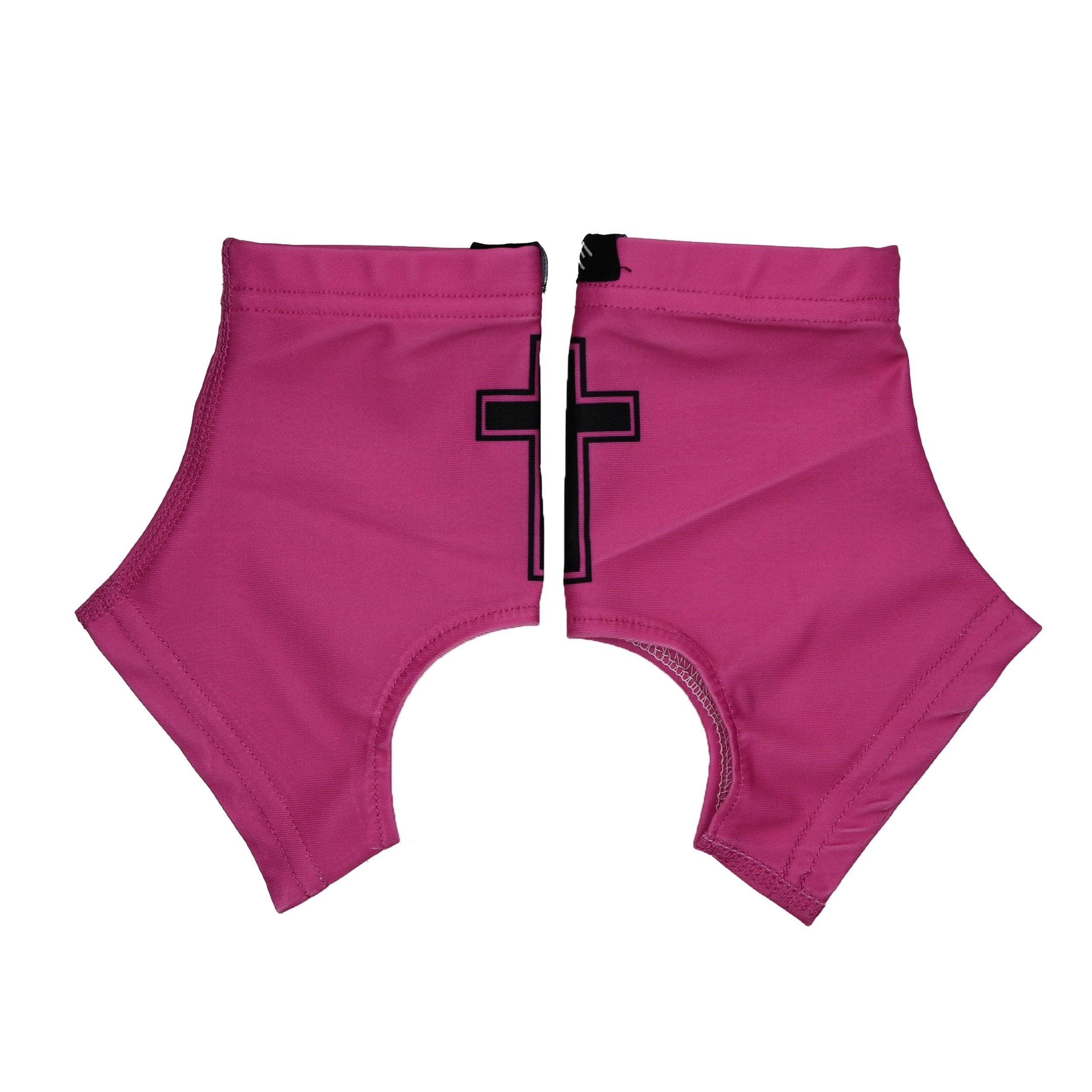 Faith Cross Pink Cleat Covers (Spats)
