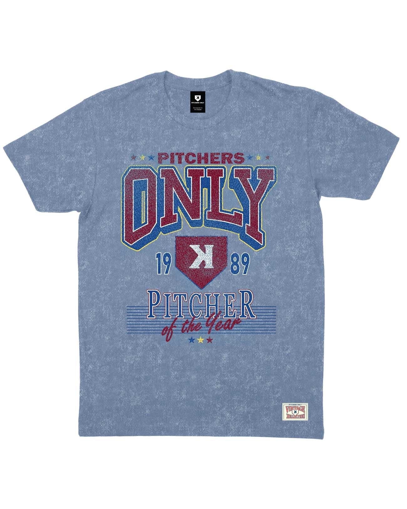 Pitcher of the Year Vintage Tee - Blue Acid Wash