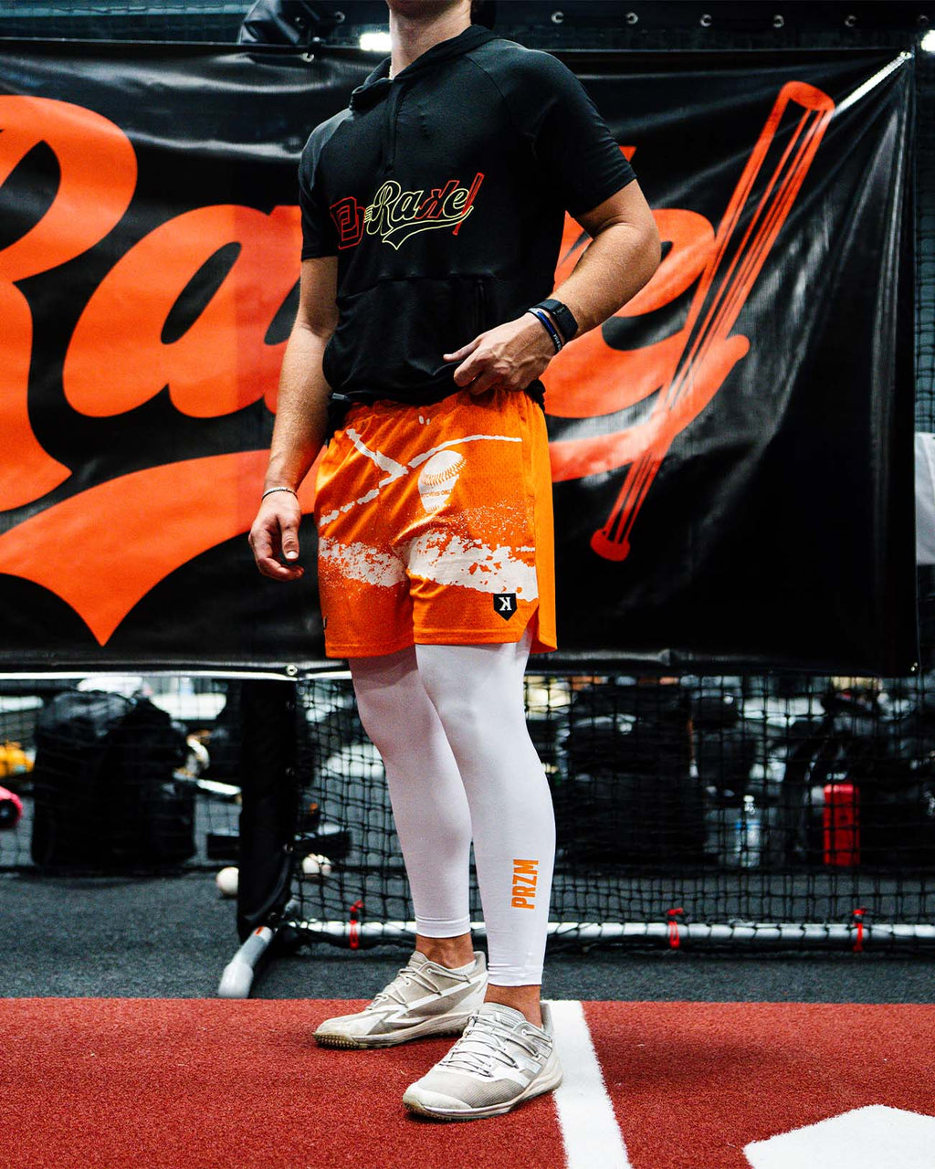 PO Rake Mesh Shorts - Orange
