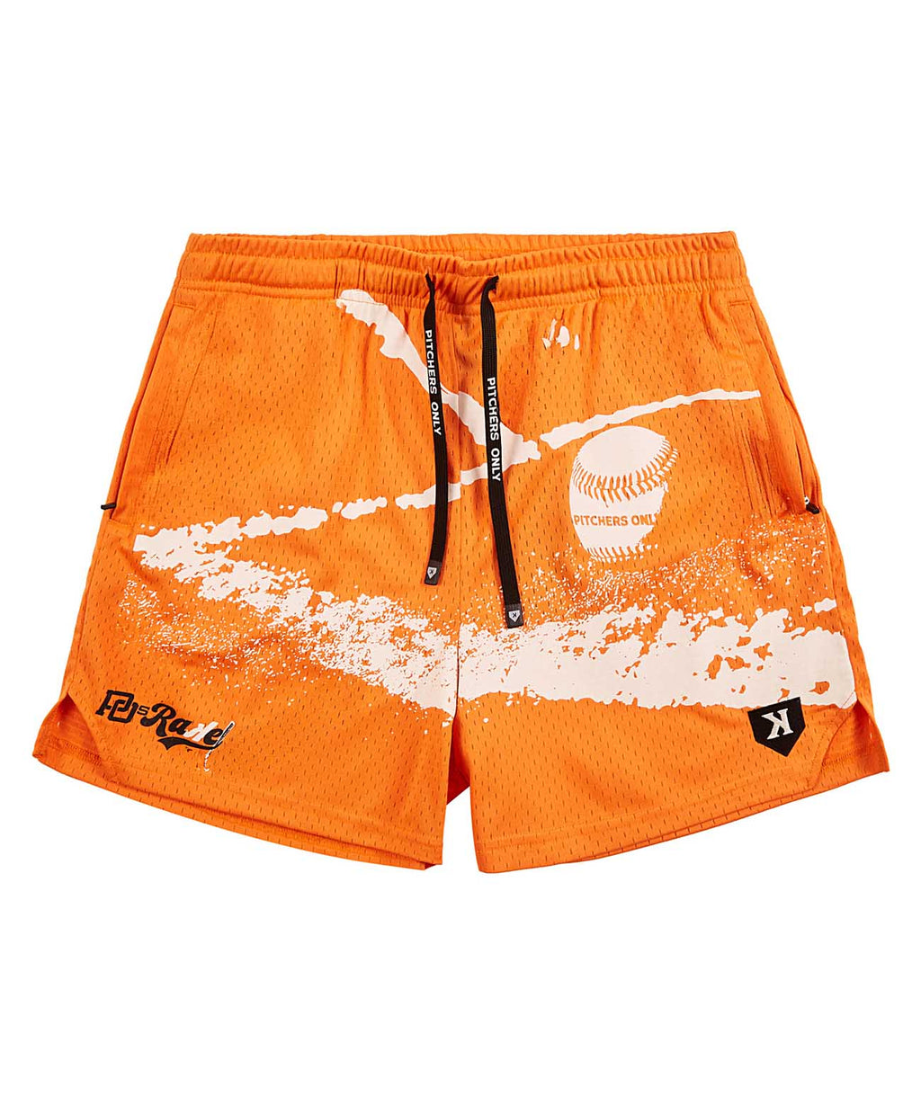 Youth PO Rake Mesh Shorts - Orange