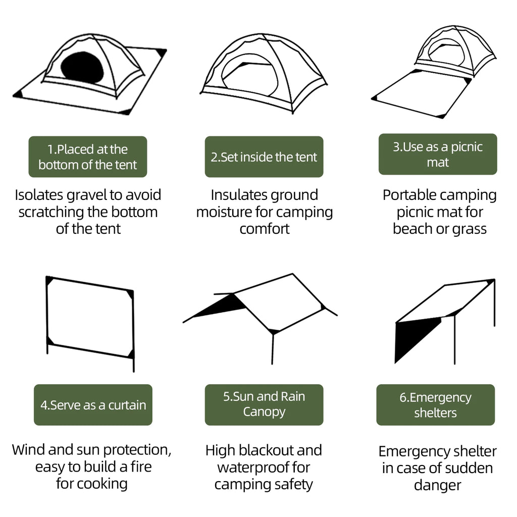 Lightweight Waterproof Picnic Blanket – Portable Foldable Mat for Camping & Beach Trips