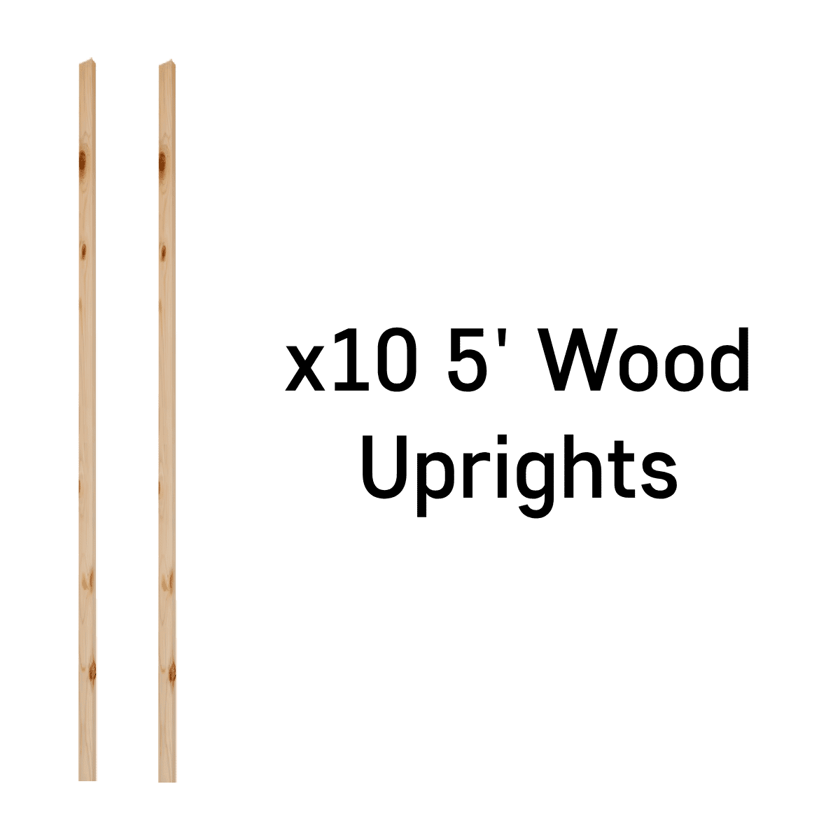Wood 5 Foot Uprights x10