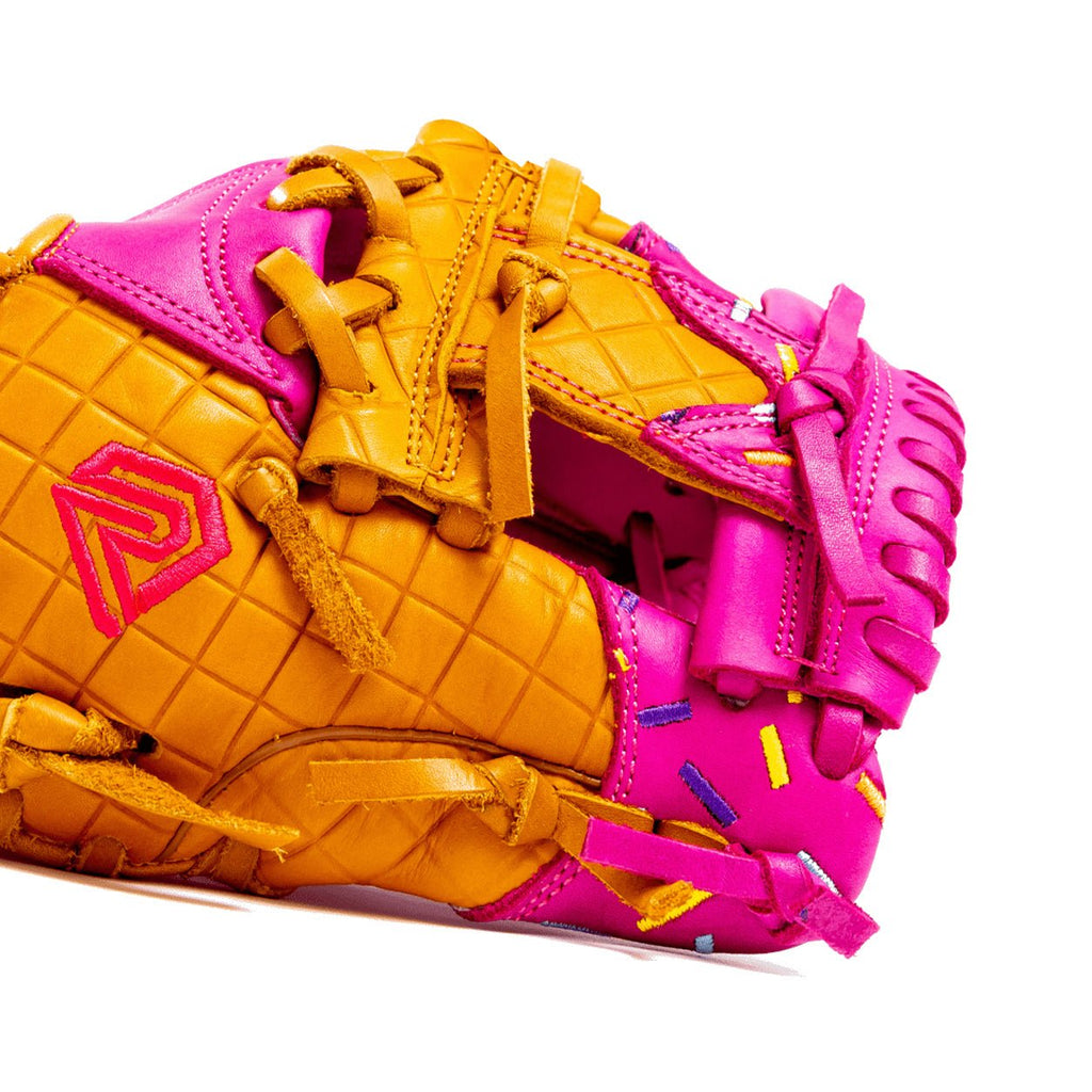 Youth Baseball Glove - Ice Cream glove (Strawberry & Sprinkles)