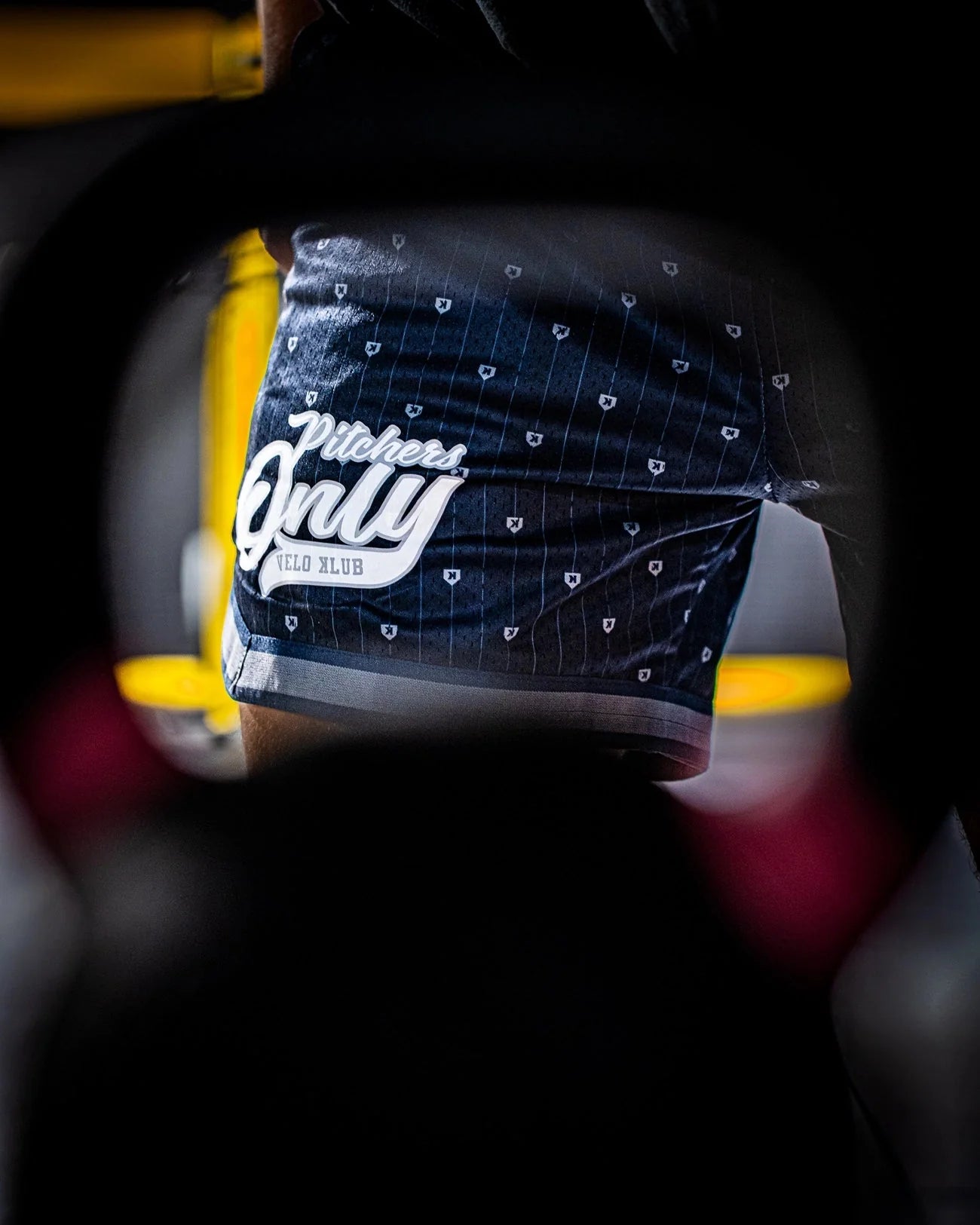 Youth Mesh Pinstripe Shorts - Navy/Gray
